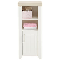 BABYREGAL Wilma Weiß  - Silberfarben/Weiß, LIFESTYLE, Holzwerkstoff/Metall (49/115/42cm) - Roba