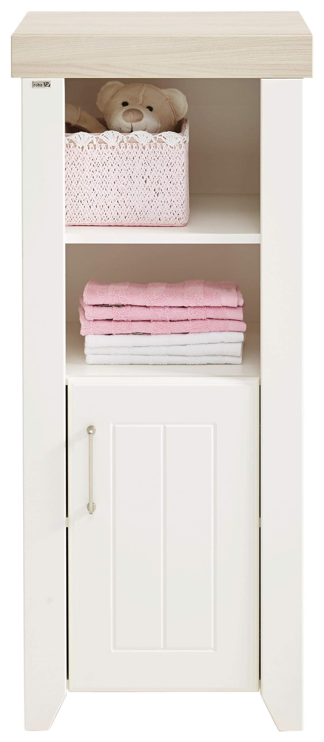 BABYREGAL Wilma Weiß  - Silberfarben/Weiß, LIFESTYLE, Holzwerkstoff/Metall (49/115/42cm) - Roba