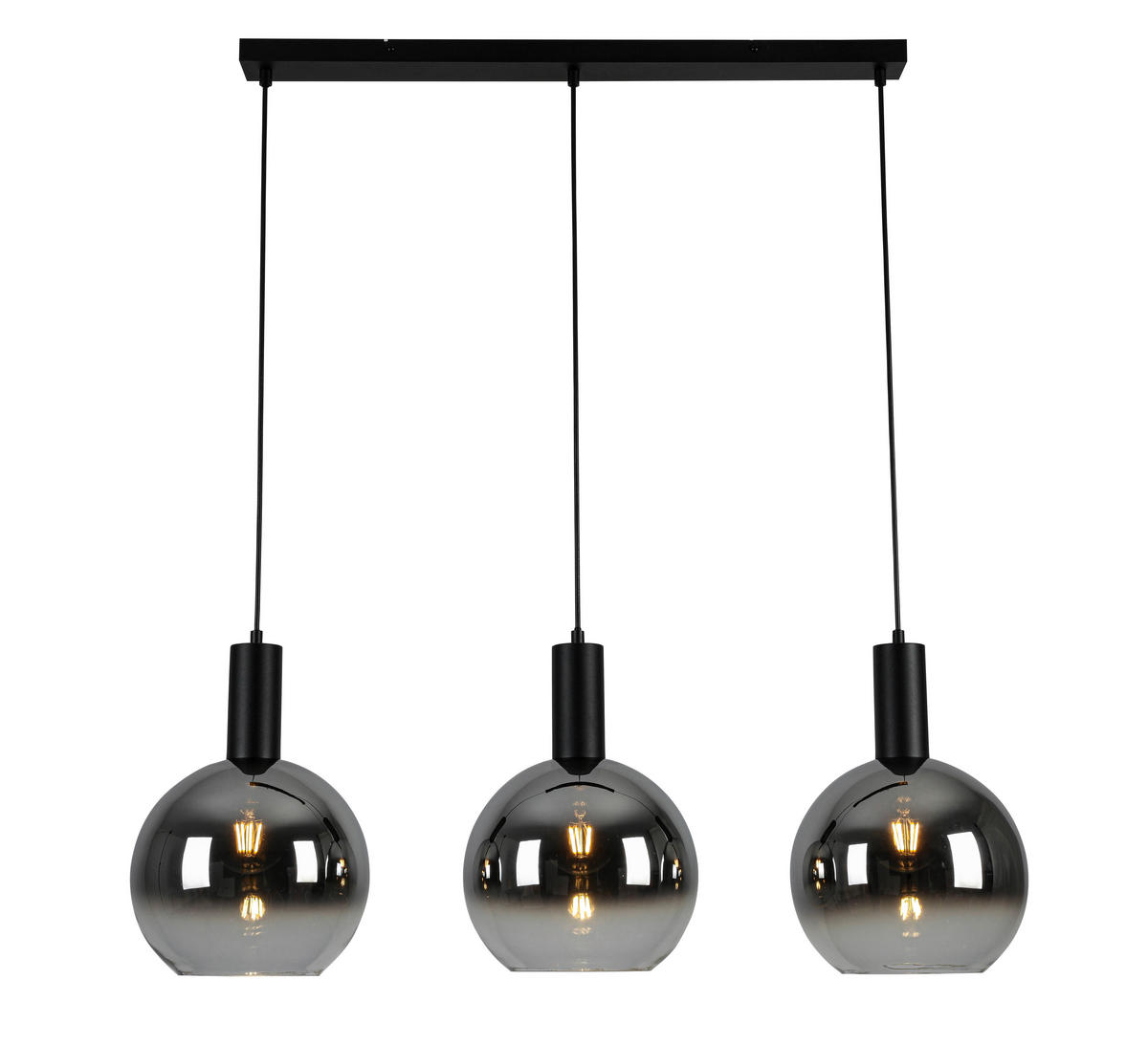 LUSTER    93/25/130 cm    - boja hroma/crna, Konvencionalno, staklo/metal (93/25/130cm) - Dieter Knoll