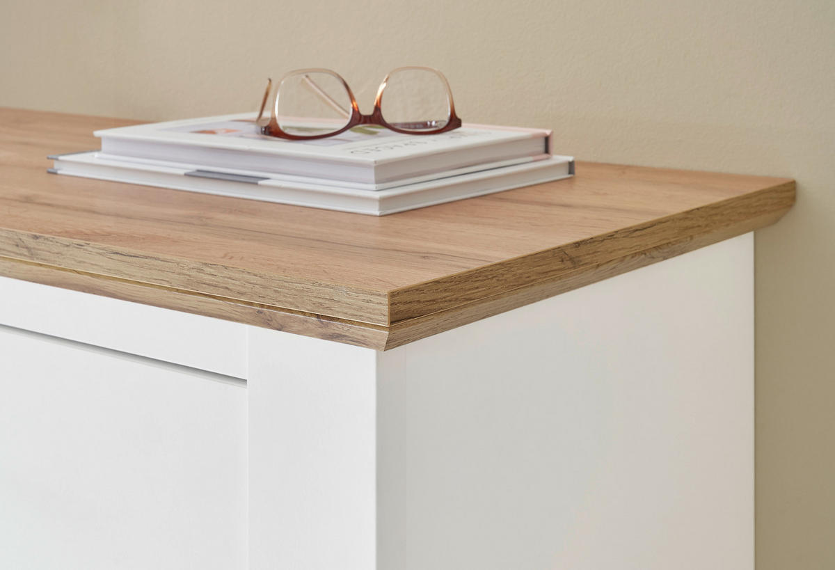 SIDEBOARD  198/88/45 cm 3 Schublade(n)  - Eichefarben/Eiche Wotan, Design, Holzwerkstoff/Metall (198/88/45cm) - MID.YOU