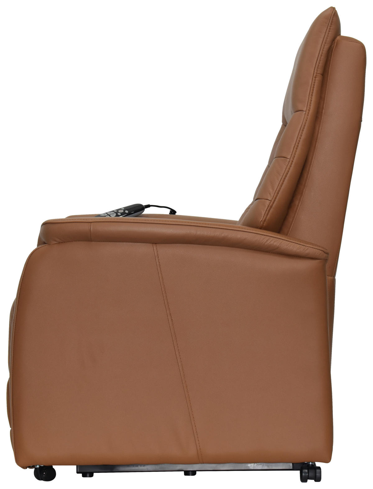 FERNSEHSESSEL  mit Relaxfunktion, Kopfteilverstellung, Aufstehhilfe, Fußteilverstellung Echtleder Lederlook Cognac  - Cognac/Schwarz, Design, Leder/Kunststoff (78.5/87,5-112,5/87,5-161cm) - Cantus