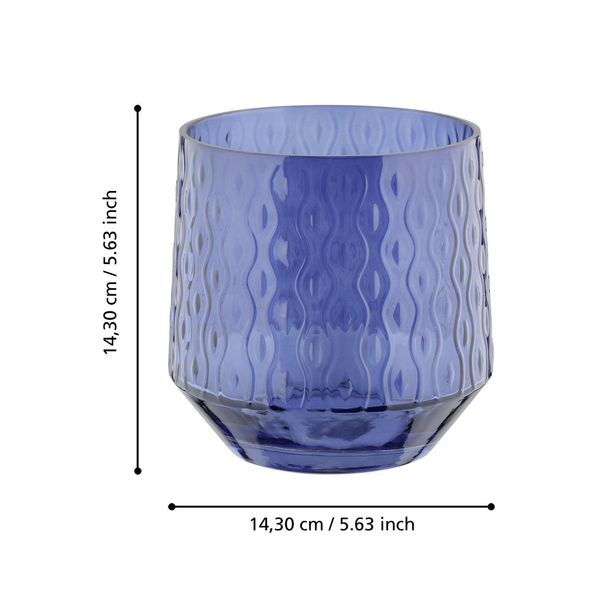 WINDLICHT - Blau, LIFESTYLE, Glas (14,3/14,3cm)