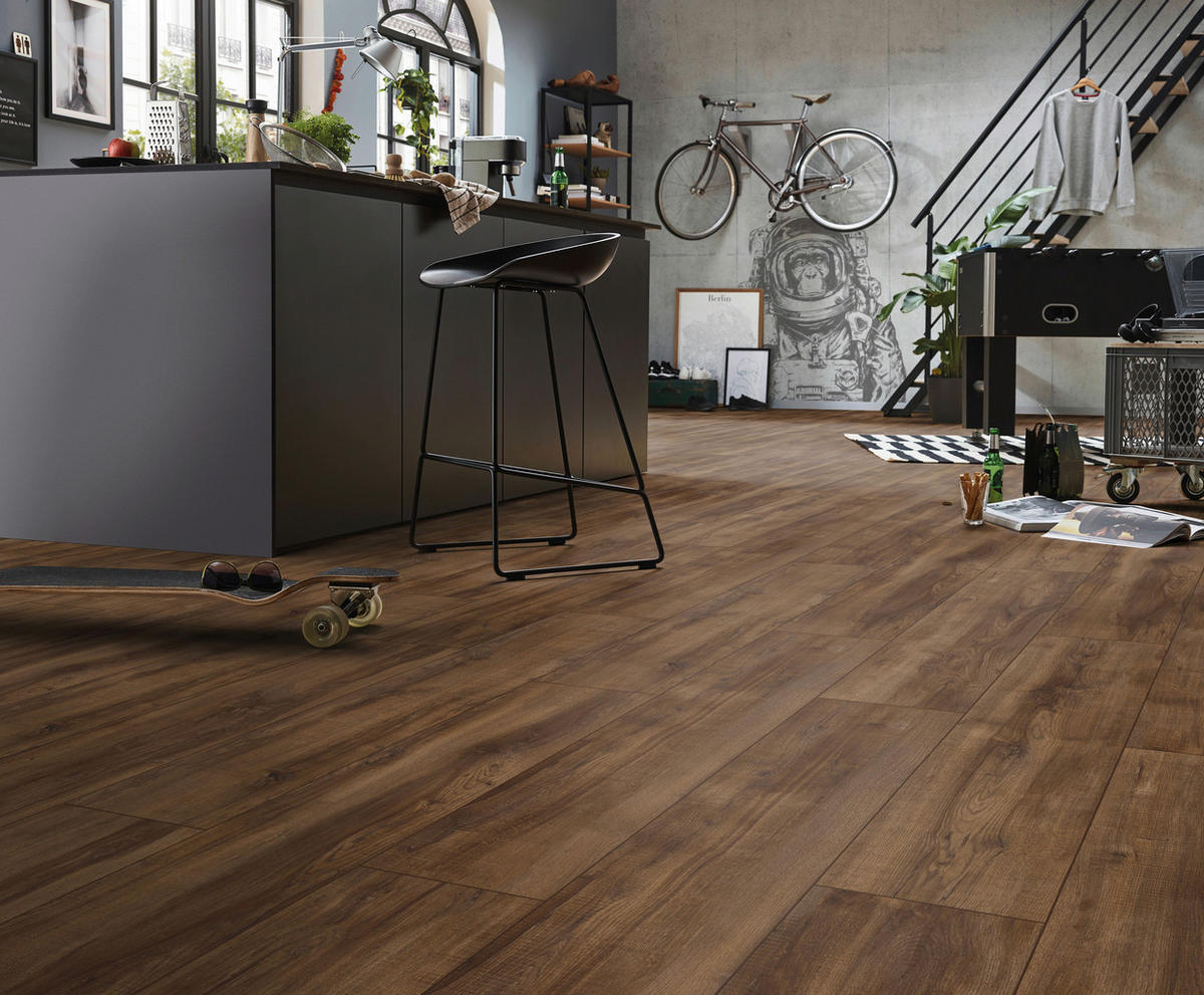 LAMINATBODEN Exquisit Plus  - Eichefarben, KONVENTIONELL, Holz (138.0/24.4/0.8cm)