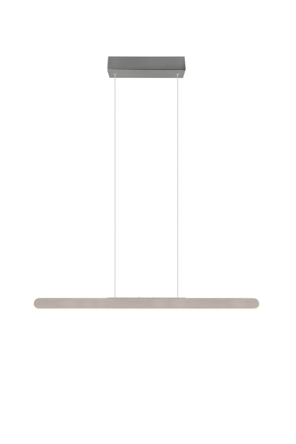 LED-PENDELLEUCHTE Helios 100/8,5/150 cm   - Alufarben/Weiß, Design, Kunststoff/Metall (100/8,5/150cm) - Trio Leuchten