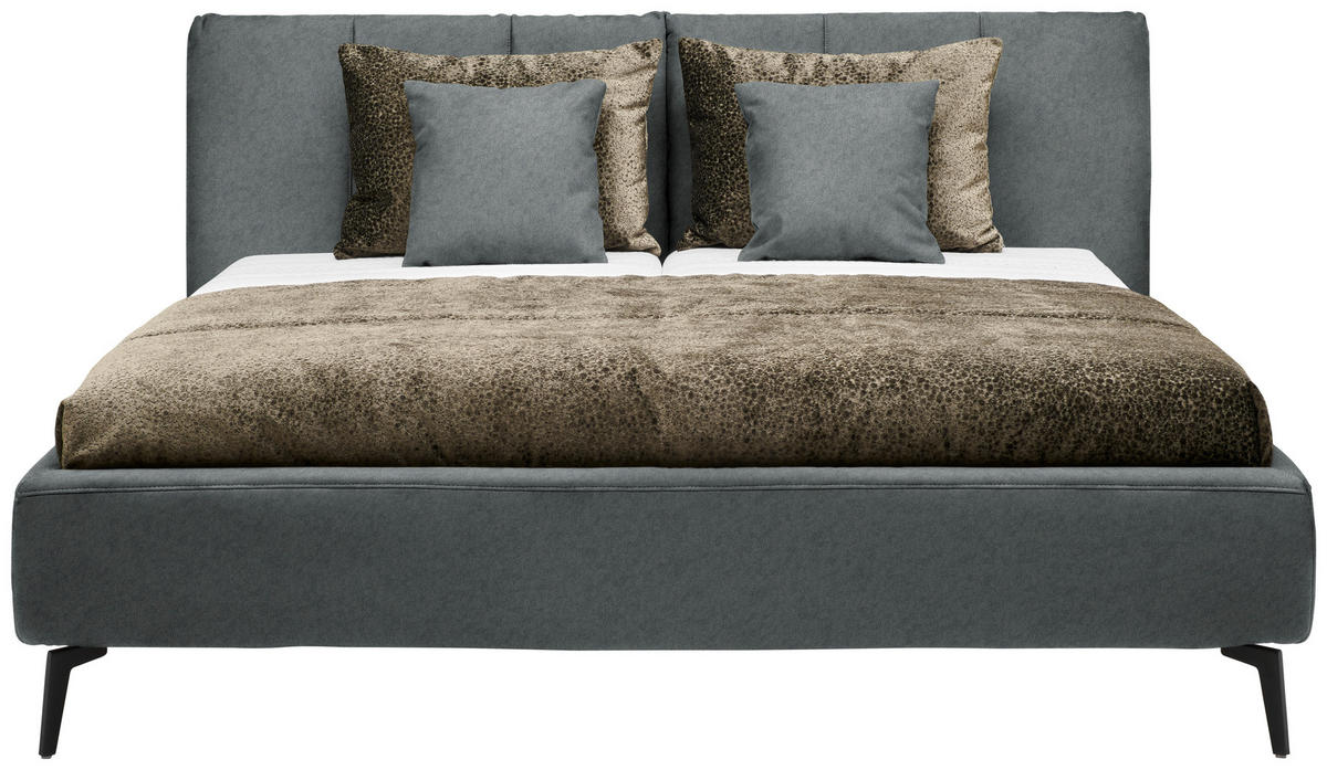 POLSTERBETT 180/200 cm  Anthrazit  - Weiss/Anthrazit, Design, Holz/Textil (180/200cm) - Johann Jakob