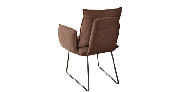 ARMLEHNSTUHL in Stahl Struktur - Schwarz/Kupferfarben, Design, Textil/Metall (65/90/70cm) - Dieter Knoll