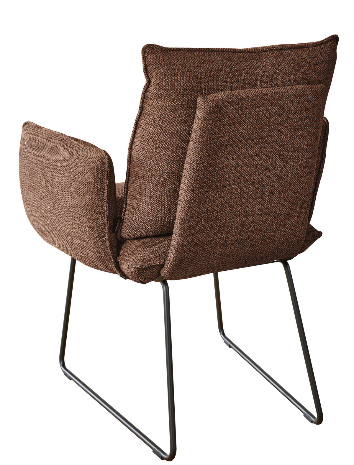 ARMLEHNSTUHL  in Stahl Struktur  - Schwarz/Kupferfarben, Design, Textil/Metall (65/90/70cm) - Dieter Knoll
