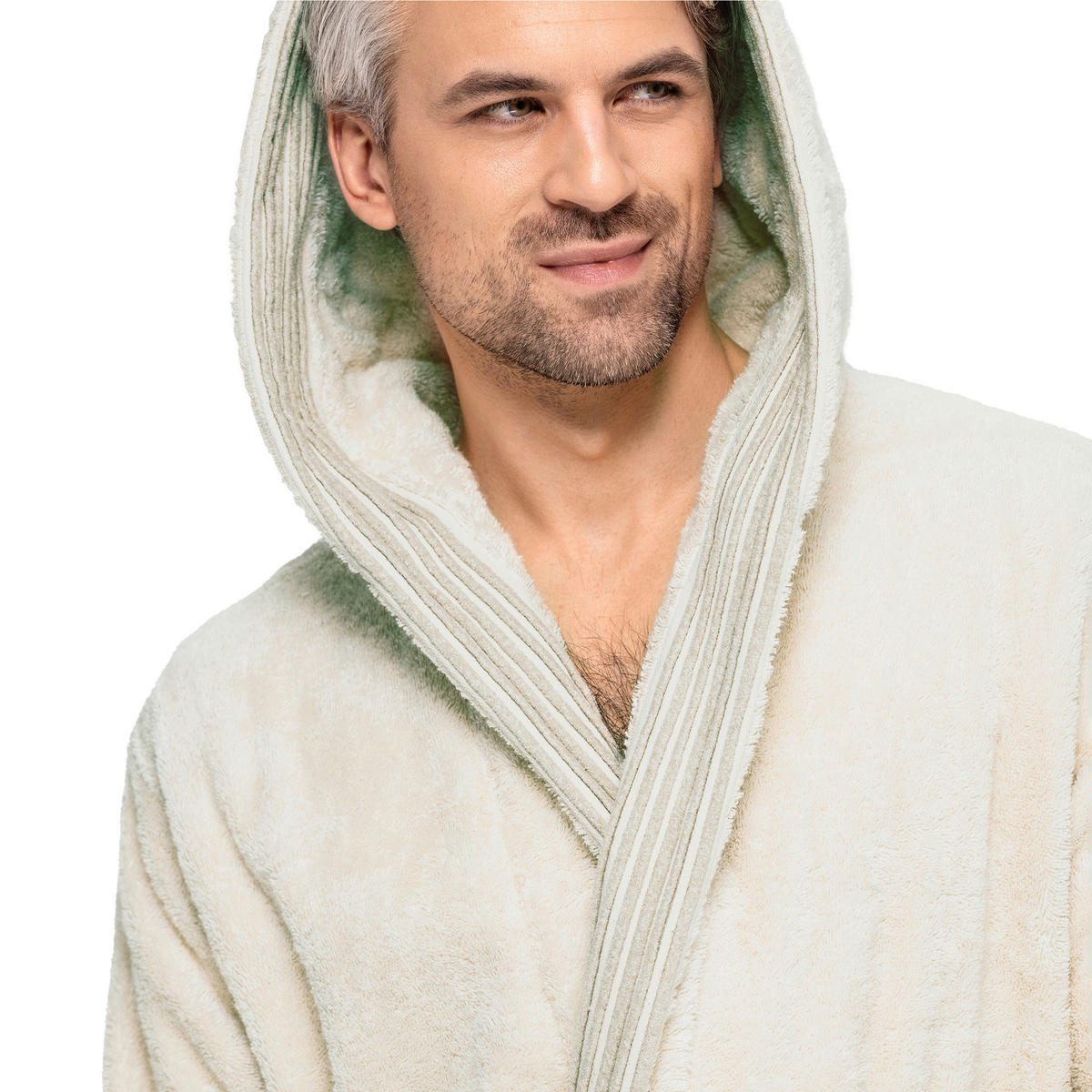 BADEMANTEL L Unisex  - Naturfarben, Basics, Textil (Lnull) - Moeve