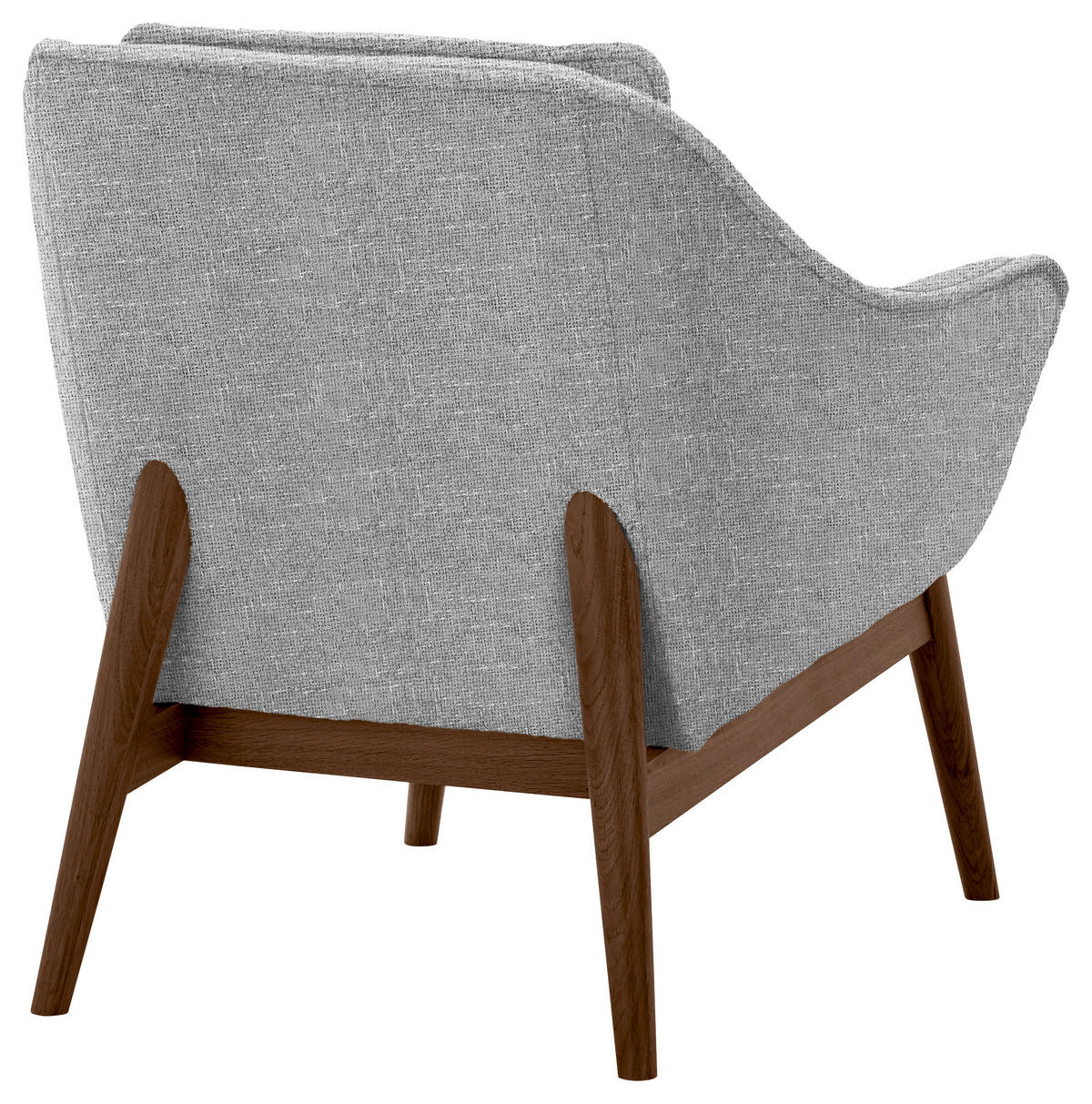SESSEL in Chenille Grau  - Dunkelbraun/Grau, KONVENTIONELL, Holz/Textil (77/90/85cm) - SetOne by Musterring
