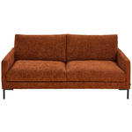 3-SITZER-SOFA in Webstoff Orange  - Schwarz/Orange, KONVENTIONELL, Textil/Metall (196/78/90cm) - Hom`in