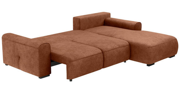 ECKSOFA Terracotta Chenille  - Terracotta/Grau, KONVENTIONELL, Kunststoff/Textil (293/205cm) - Carryhome