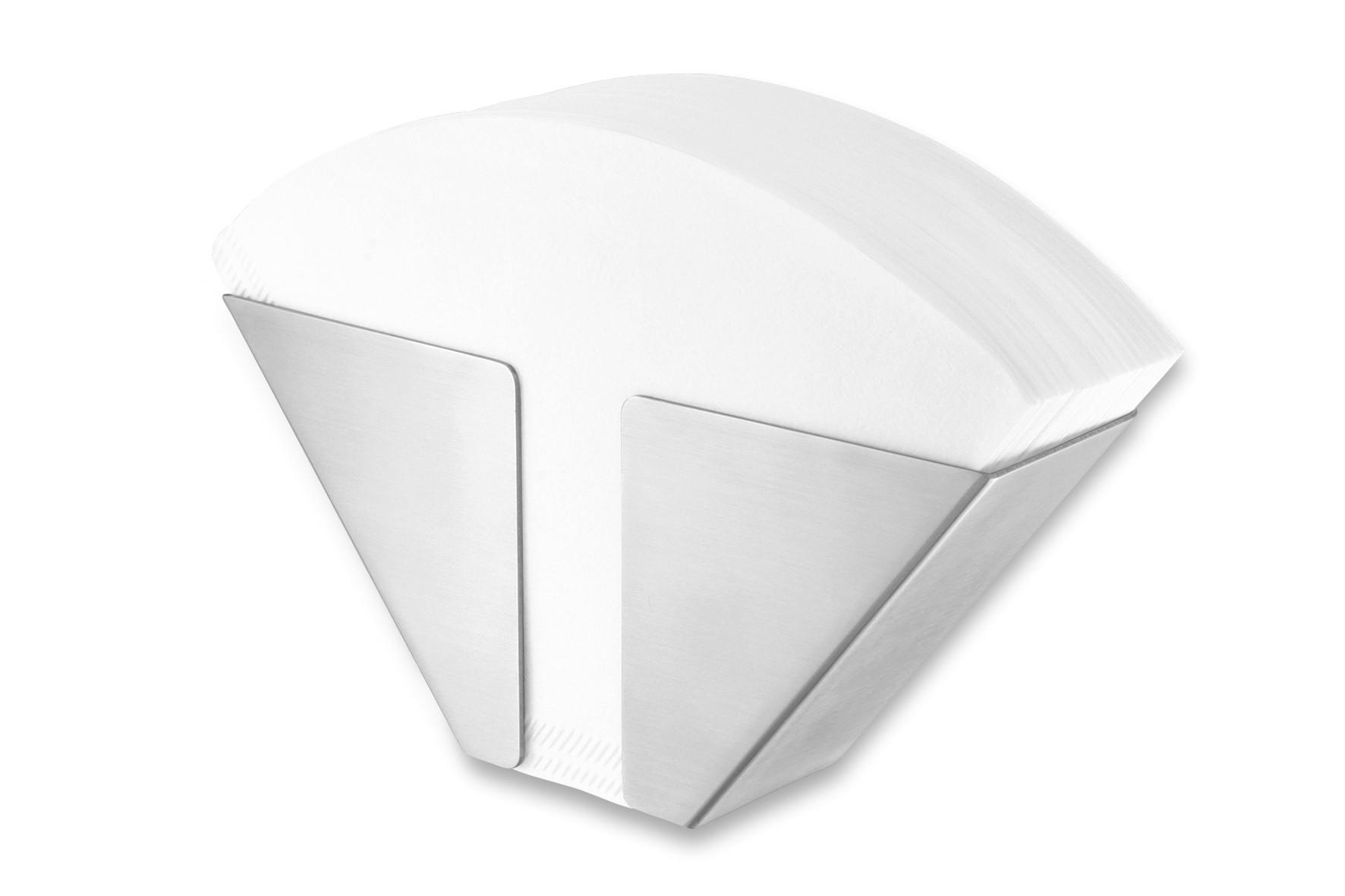 KAFFEEFILTERHALTER  - Edelstahlfarben, KONVENTIONELL, Metall (18,5/11/4,8cm) - Zack