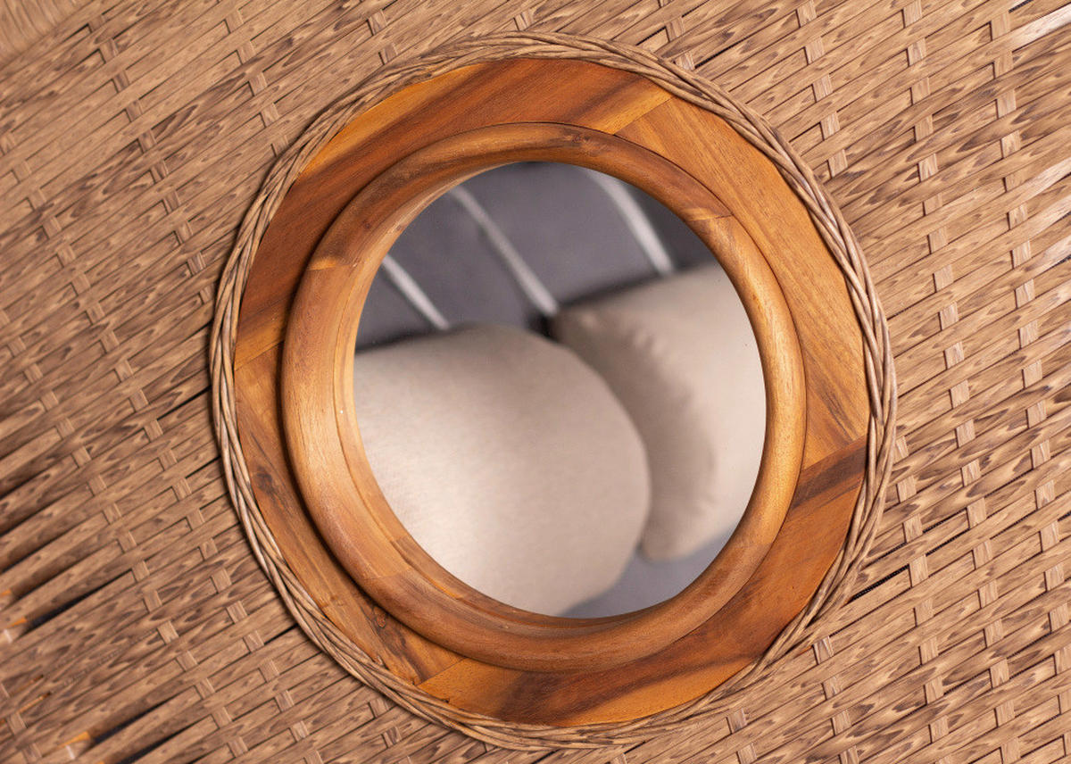 STRANDKORB - Beige/Grau, Basics, Holz/Textil (120/155/80cm)