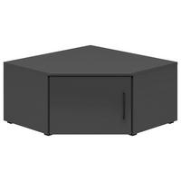 SZEKRÉNYRÁTÉT  - grafitszürke/fekete, Modern, műanyag/faalapú anyag (71,5/35/71,5cm) - Carryhome