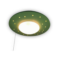 KINDERDECKENLEUCHTE 54/11 cm   - Salbeigrün/Weiß, Basics, Holzwerkstoff/Kunststoff (54/11cm)