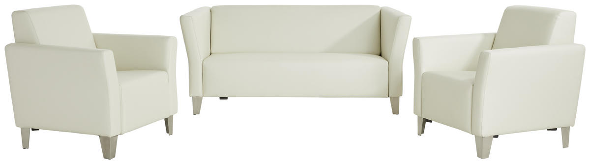 GARTENSET Lederlook  - Hellgelb, Design, Leder/Textil - Livetastic