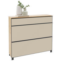 SCHUHKIPPER  in 120/108/31 cm  - Eichefarben/Anthrazit, Design, Glas/Holzwerkstoff (120/108/31cm) - Dieter Knoll