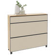 SCHUHKIPPER  in 120/108/31 cm  - Eichefarben/Anthrazit, Design, Glas/Holzwerkstoff (120/108/31cm) - Dieter Knoll