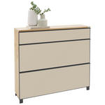 SCHUHKIPPER  in 120/108/31 cm  - Eichefarben/Anthrazit, Design, Glas/Holzwerkstoff (120/108/31cm) - Dieter Knoll