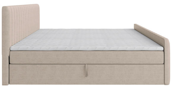 BOXBETT 180/200 cm  in Creme  - Creme/Schwarz, Basics, Kunststoff/Textil (180/200cm) - Carryhome