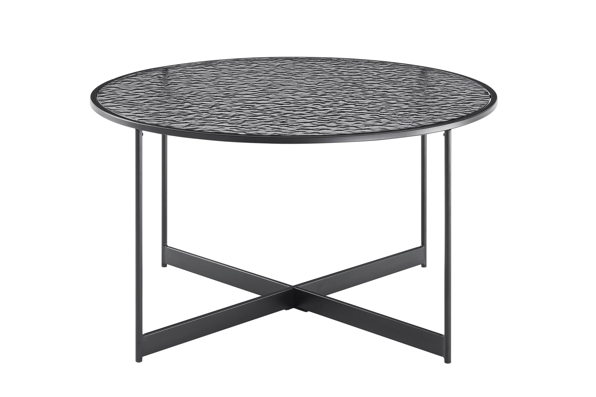 Thumbnail - Livetastic Couchtisch, Schwarz, Metall, Glas, rund, Sternfuß, 80x45x80 cm, Wohnzimmer, Wohnzimmertische, Couchtische
