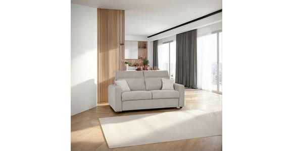 SCHLAFSOFA Mikrofaser Beige - Beige/Creme, KONVENTIONELL, Kunststoff/Textil (186/101/101cm) - Carryhome