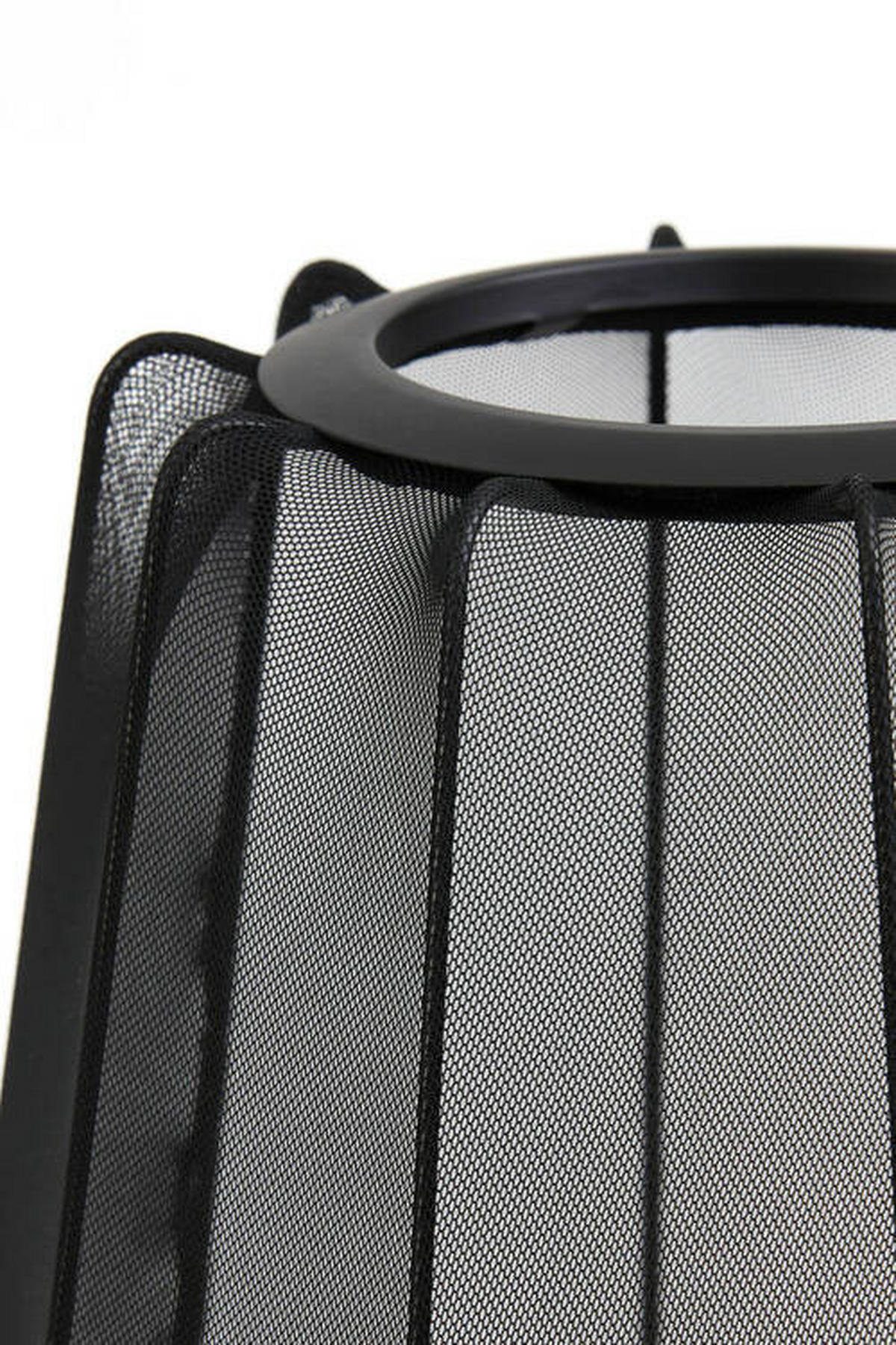 TISCHLEUCHTE Plumeria 25/45 cm   - Schwarz, Design, Textil (25/45cm) - Light & Living