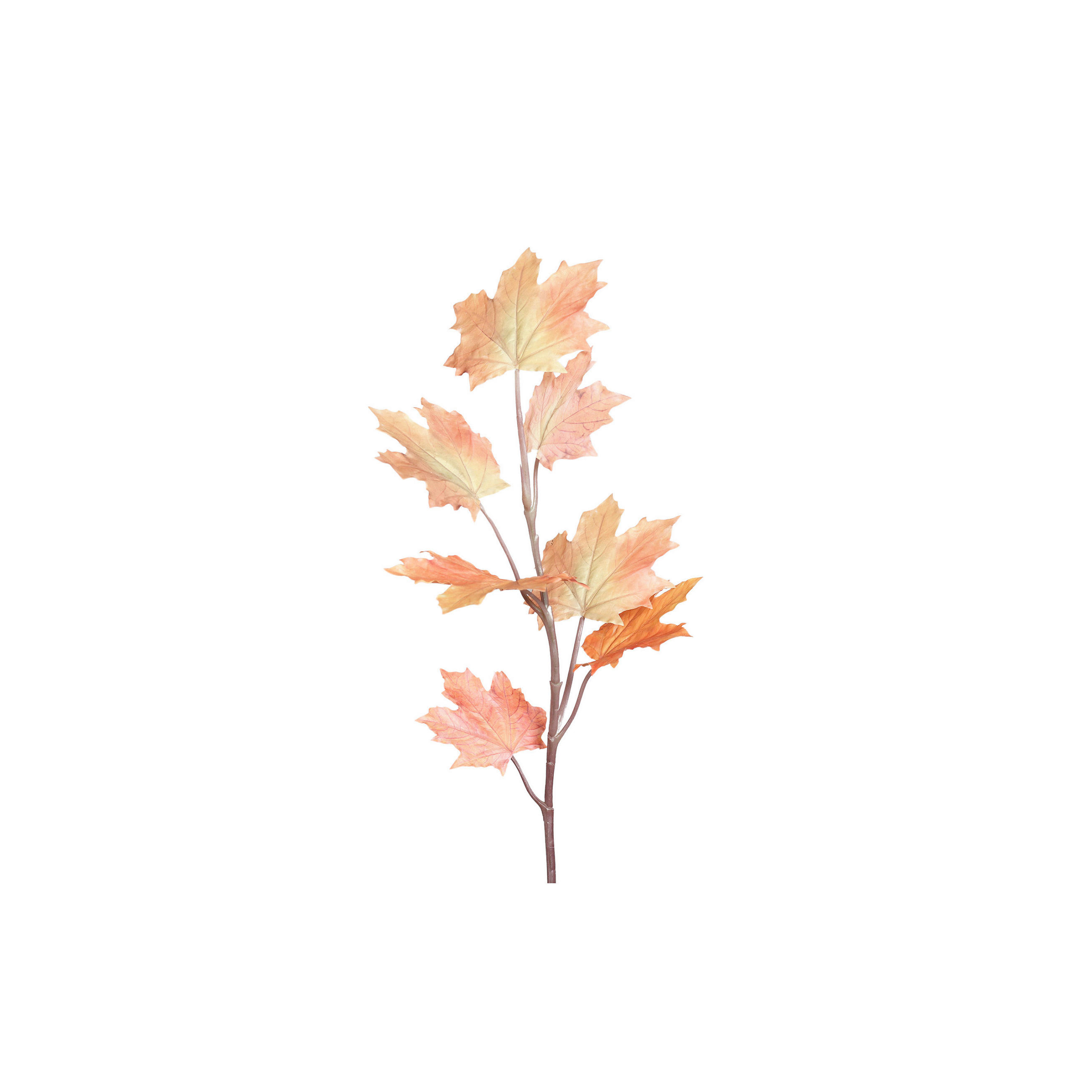 KUNSTBLUME - Orange/Braun, Basics, Kunststoff/Textil (77cm)