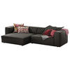 ROHOVÁ SEDACIA SÚPRAVA, koža, hnedá - hnedá/čierna, Modern, koža/plast (164/300cm) - Chilliano