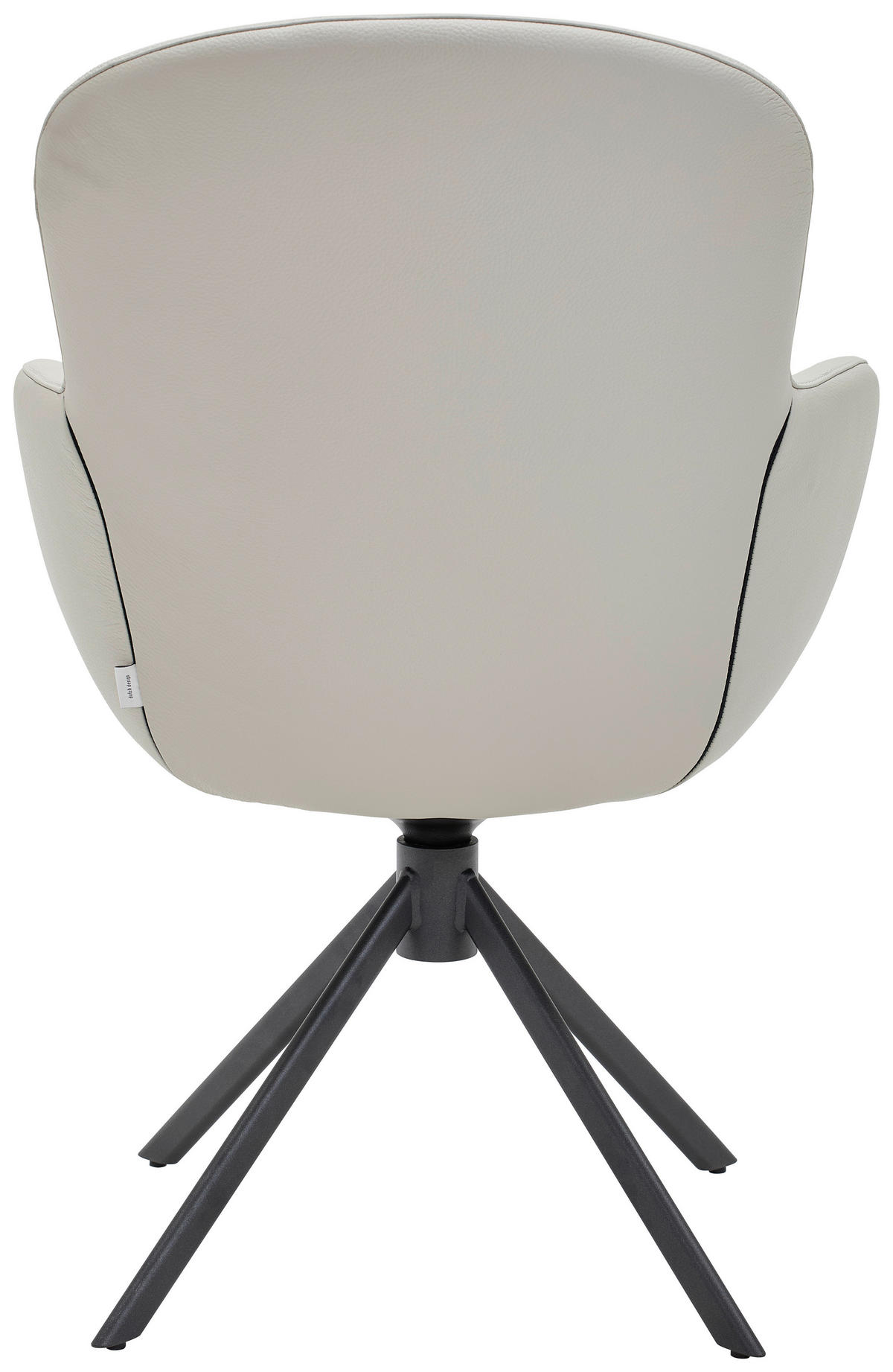 ARMLEHNSTUHL  in Echtleder pigmentiert  - Beige/Anthrazit, Design, Leder/Metall (64/92,5/68cm) - Bert Plantagie