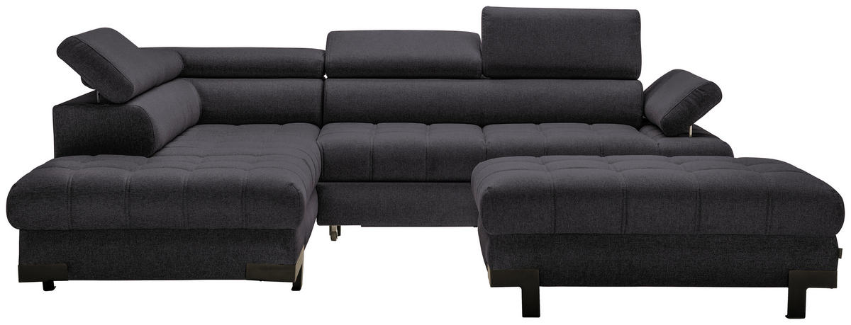 Freisteller von Welnova ECKSOFA Schwarz Webstoff.