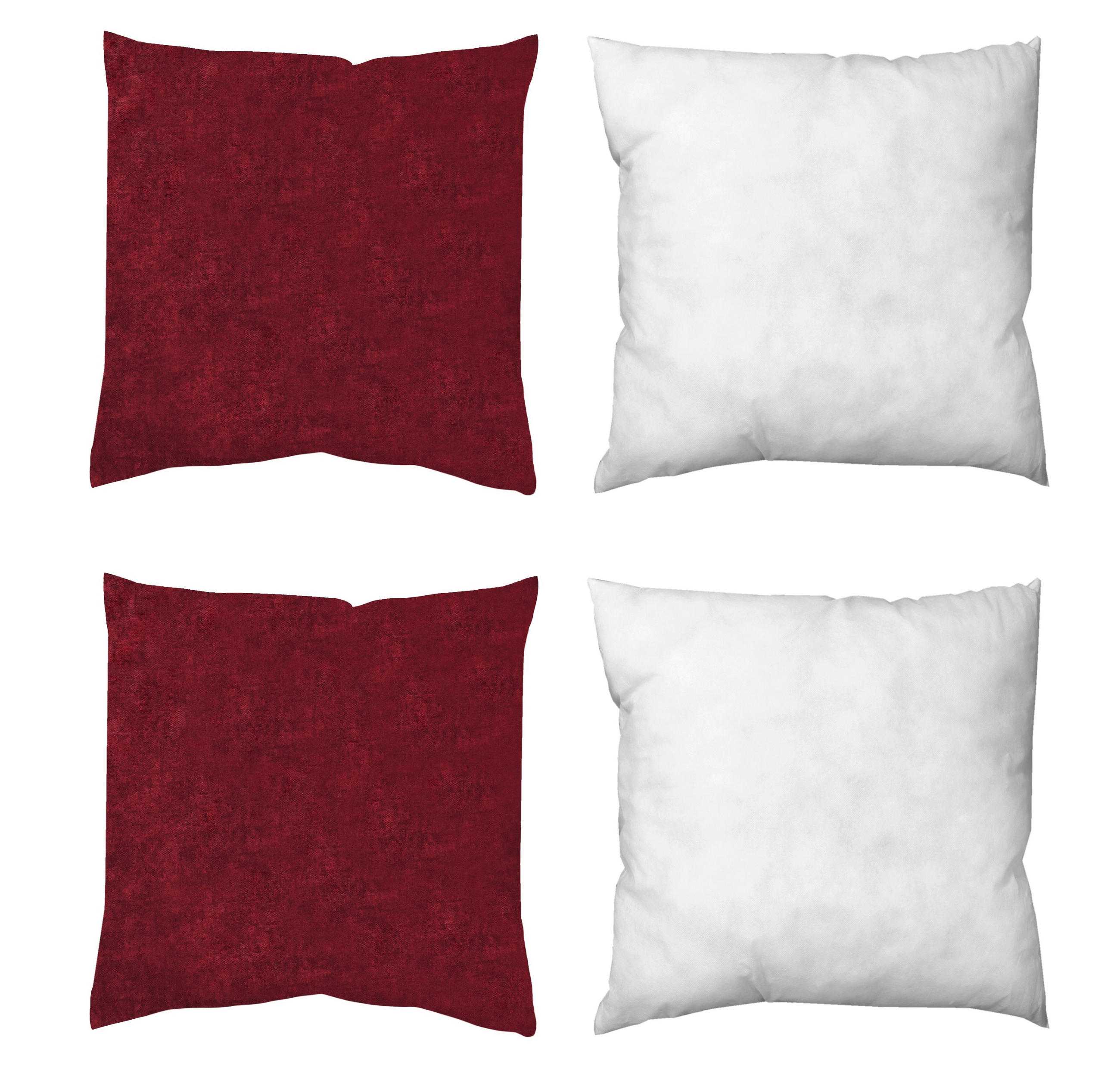ZIERKISSEN  50/50 cm   - Bordeaux, Basics, Textil (50/50cm)