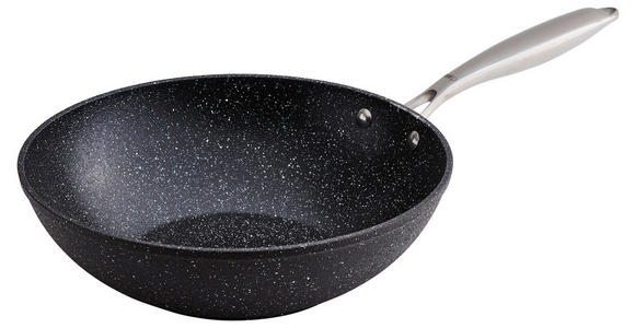 WOKPFANNE Keramikbeschichtung  - Edelstahlfarben/Schwarz, Basics, Metall (28/8cm) - Homeware Profession.