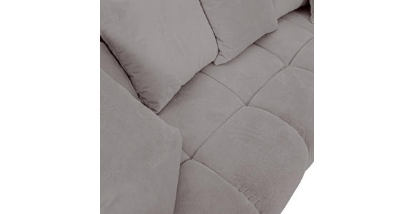ECKSOFA Grau Plüsch  - Dunkelbraun/Grau, KONVENTIONELL, Holz/Textil (288/190cm) - Carryhome
