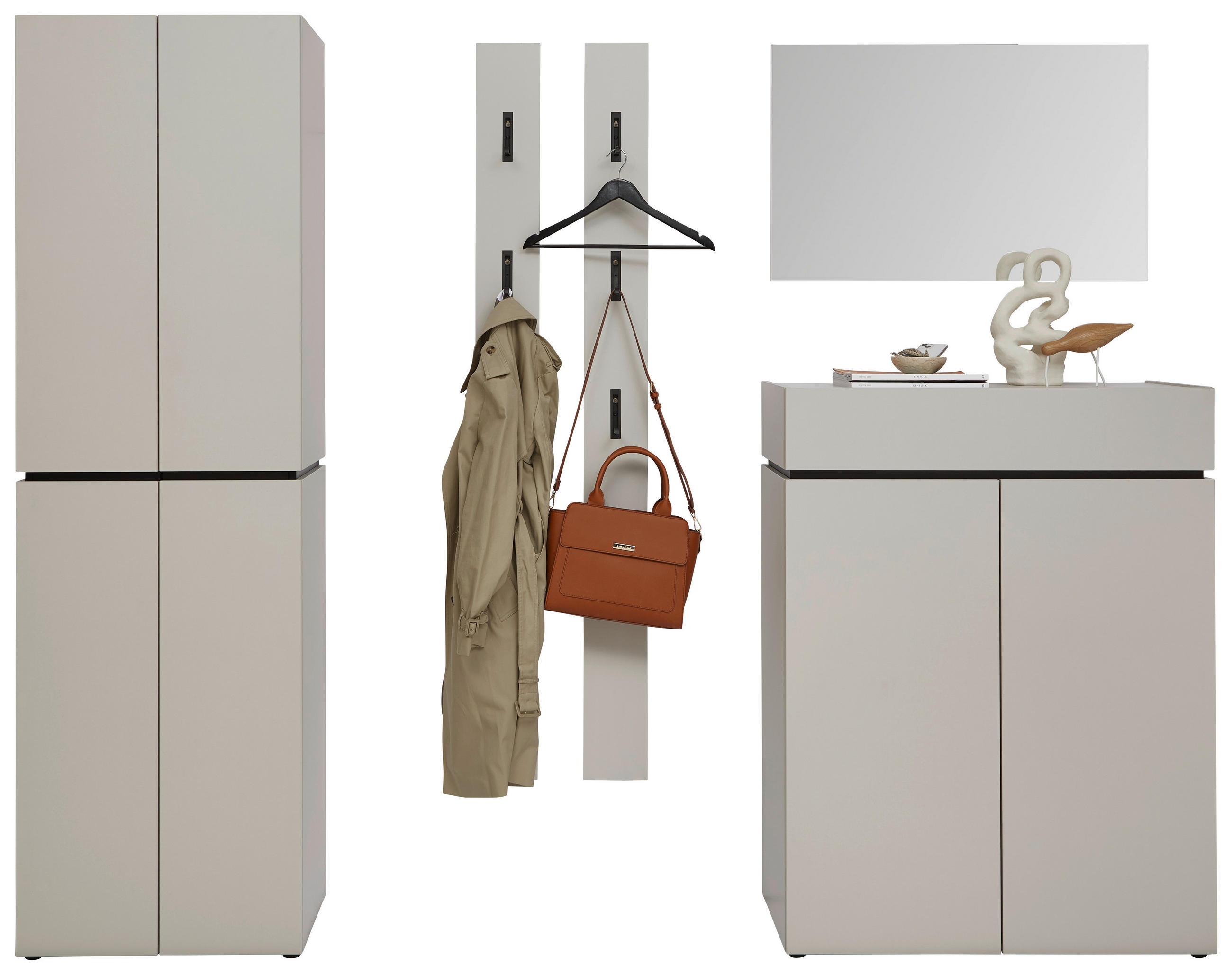 GARDEROBE 5-teilig in 300/199/40 cm - Kaschmir, Design, Holzwerkstoff (300/199/40cm) - Voleo