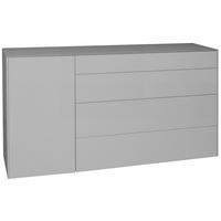 SIDEBOARD Imola  in 169/89/42 cm  - Hellgrau/Schwarz, Design, Glas/Holzwerkstoff (169/89/42cm) - Novel