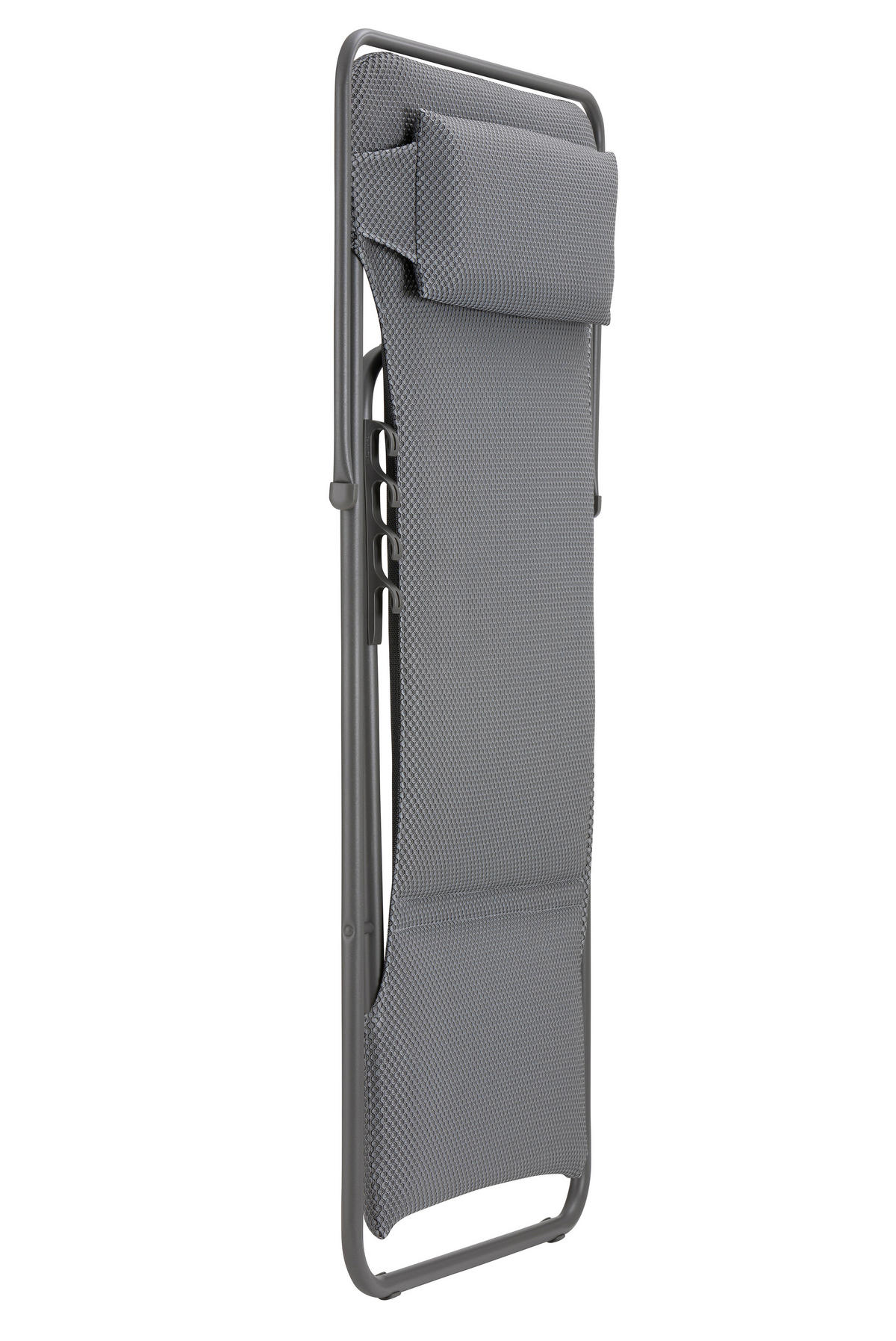 STRANDSTUHL Stahl Silberfarben, Titanfarben  - Silberfarben/Titanfarben, Basics, Textil/Metall (62/77-83/94cm) - Lafuma Mobilier
