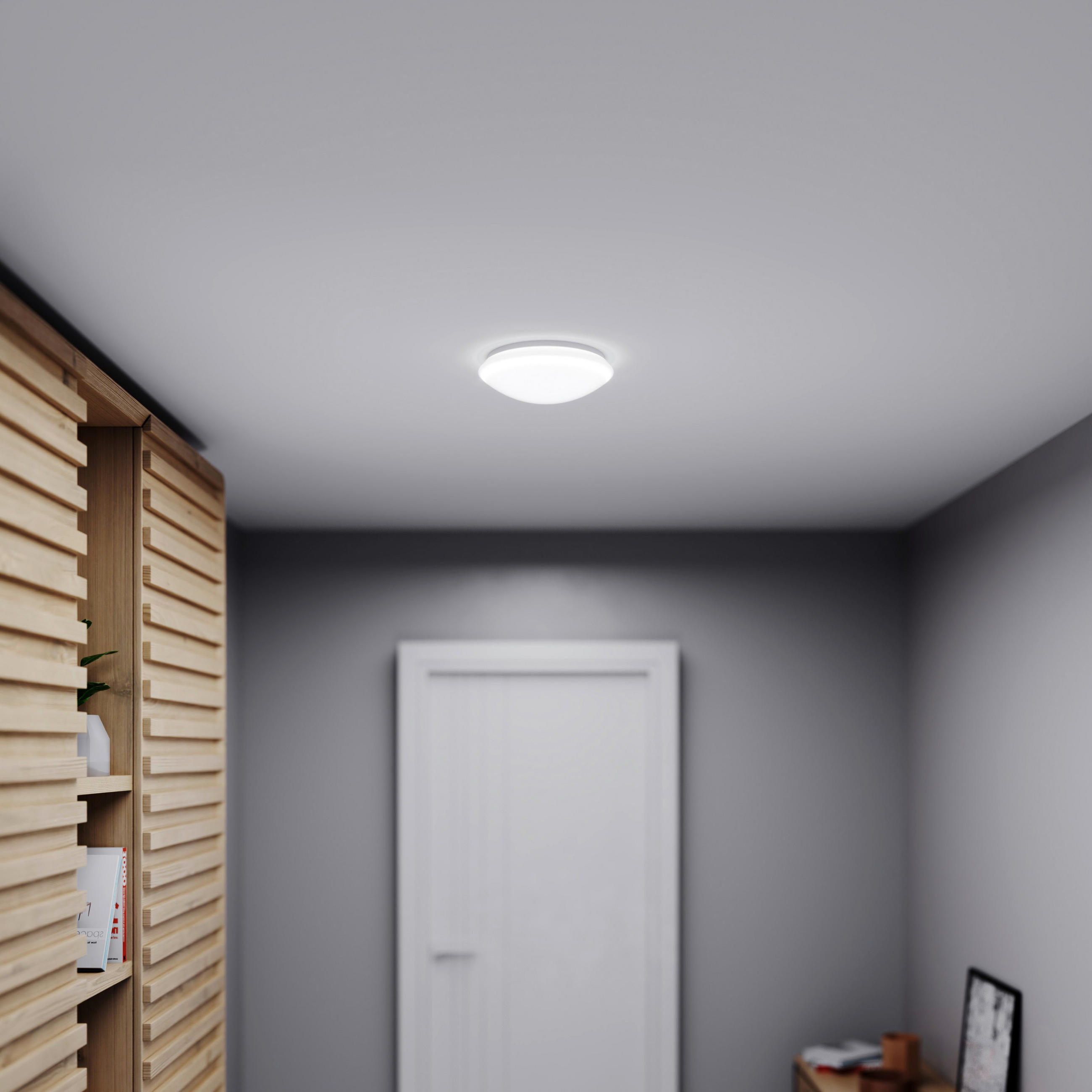 LED-DECKENLEUCHTE 25,5/8,9 cm   - Weiß, Design, Kunststoff (25,5/8,9cm) - Steinel