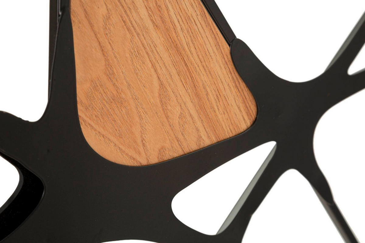 WANDDEKO  114/80/2 cm   - Schwarz/Naturfarben, Basics, Holzwerkstoff/Metall (114/80/2cm)