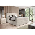 BOXSPRINGBETT 180/200 cm  in Sandfarben  - Sandfarben/Schwarz, Design, Kunststoff/Textil (180/200cm) - Esposa