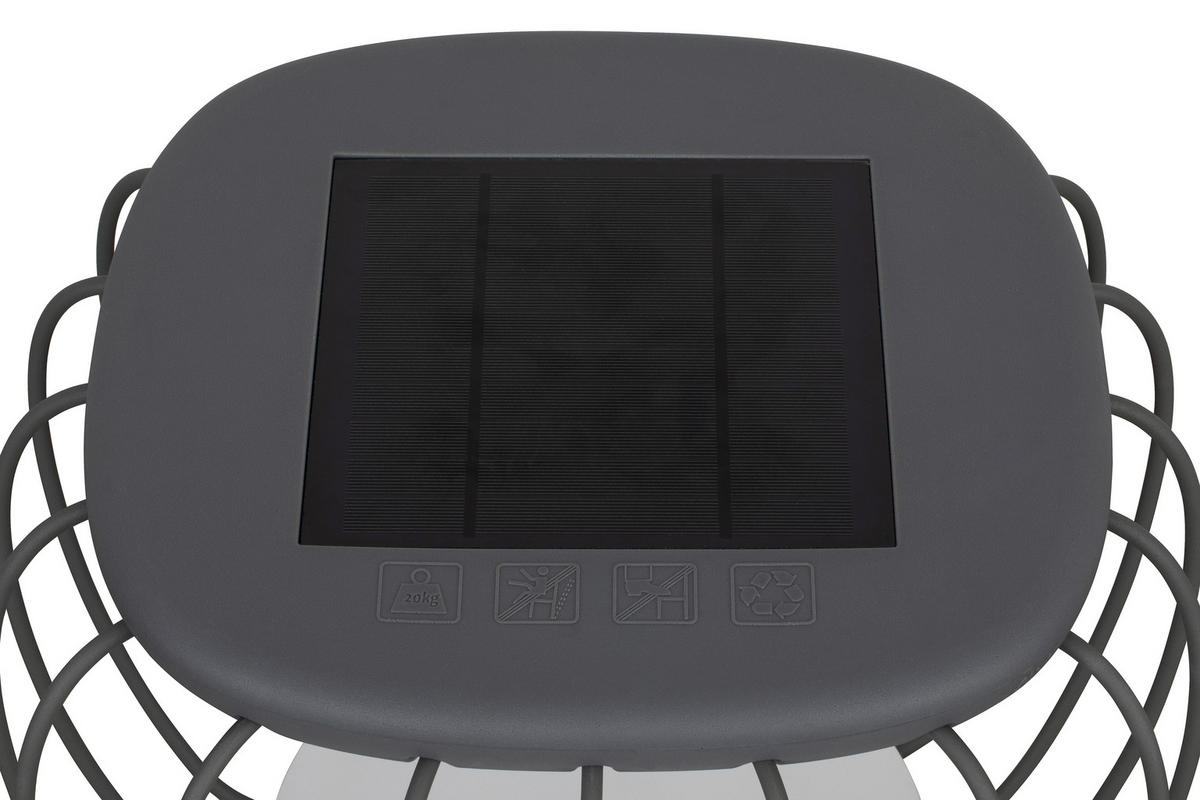 AUßENLEUCHTE 40/30 cm   - Grau, Trend, Kunststoff/Metall (40/30cm) - Novel