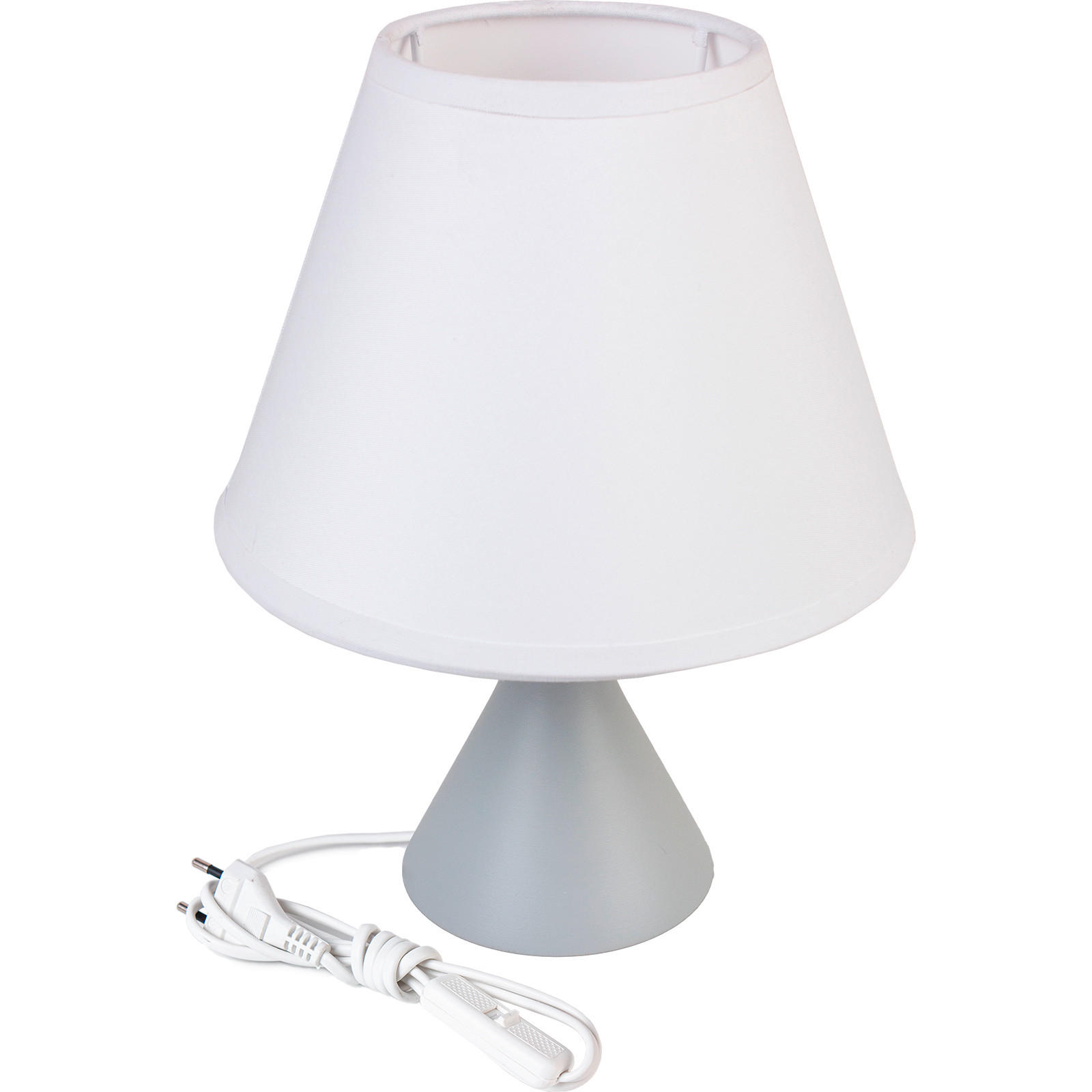NACHTTISCHLEUCHTE 18/23 cm   - Weiß/Grau, KONVENTIONELL, Holz (18/23cm)