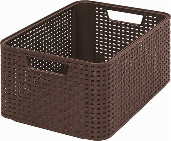 COȘULEȚ PENTRU DEPOZITARE    38.6/28.7/17 cm  - maro, Basics, plastic (38.6/28.7/17cm)