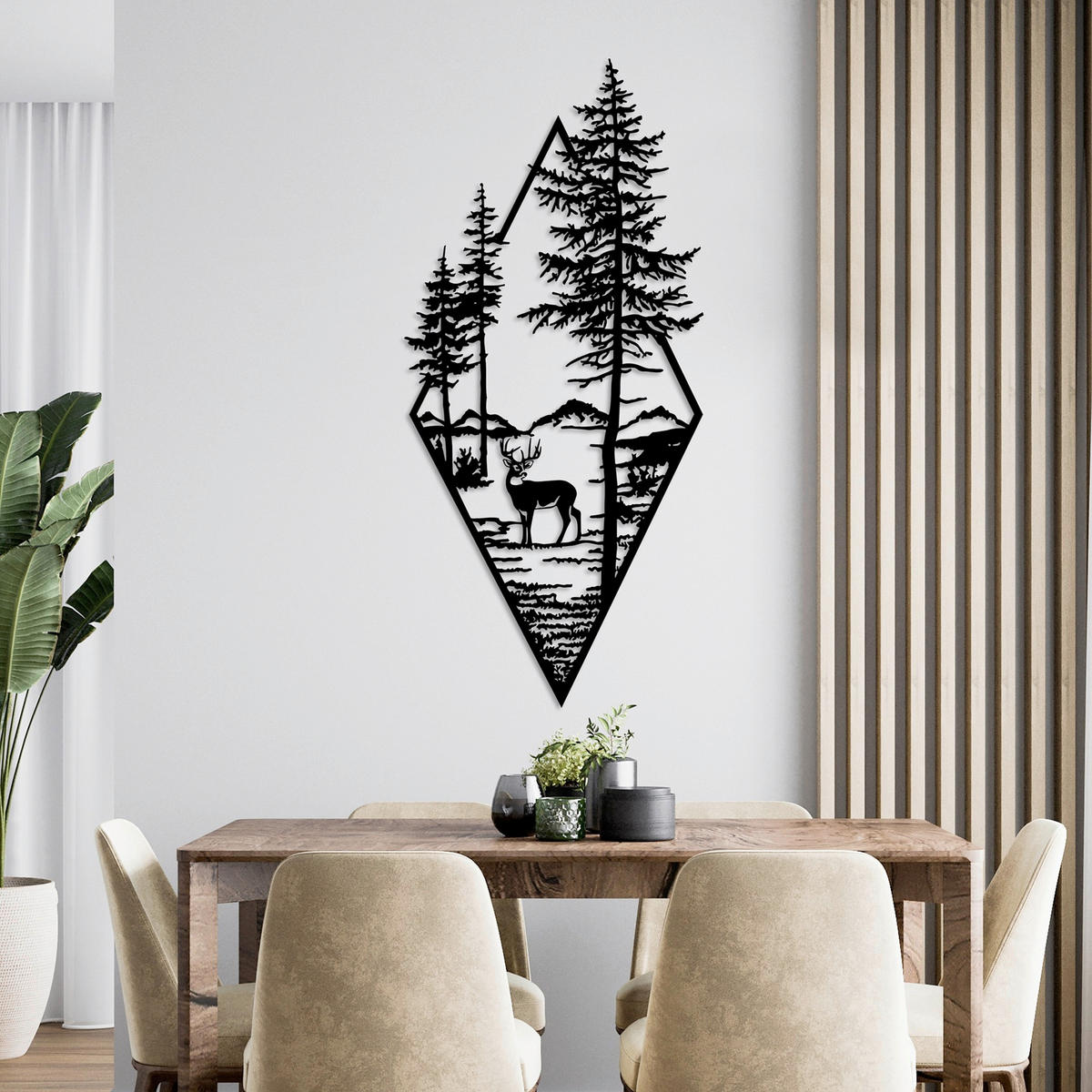 METALLBILD Schwarz 39/85 cm  - Schwarz, Basics, Metall (39/85cm) - X-Mas