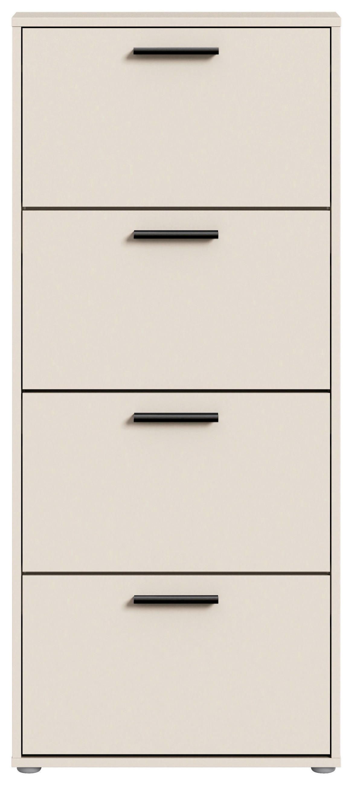 BILLENŐS CIPŐSSZEKRÉNY 59/136/17 cm  - kasmírszínű/fekete, Design, műanyag/faalapú anyag (59/136/17cm) - Carryhome