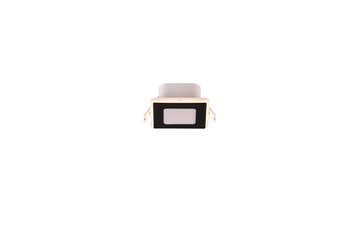 LED-EINBAUSPOT NIMBUS 8,5/8,5/3,9 cm   - Schwarz, Design, Kunststoff (8,5/8,5/3,9cm) - Trio Leuchten