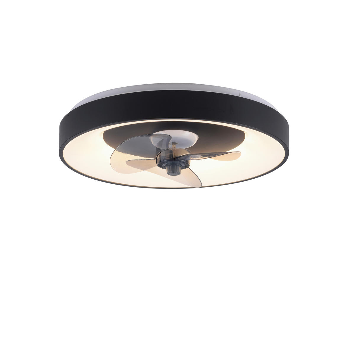 PLAFONSKI VENTILATOR - crna, Dizajnerski, metal/plastika (48,6/48,6/12cm)