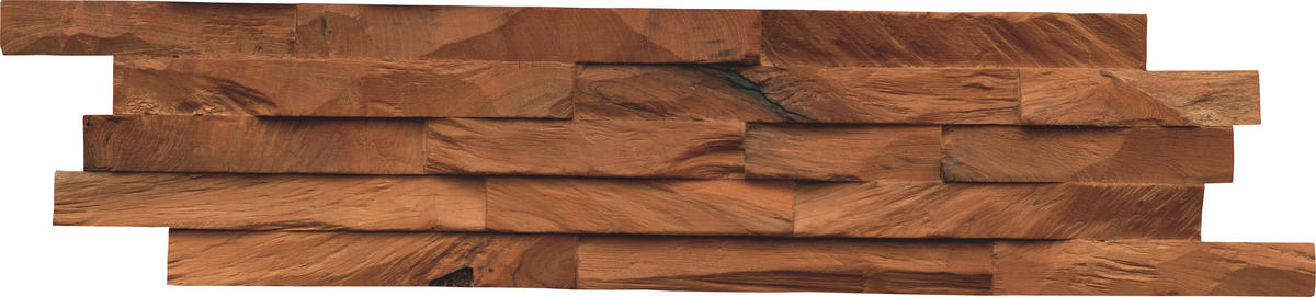 WANDVERKLEIDUNG 11 Stück  - Braun, Basics, Holz (61/15/2cm)