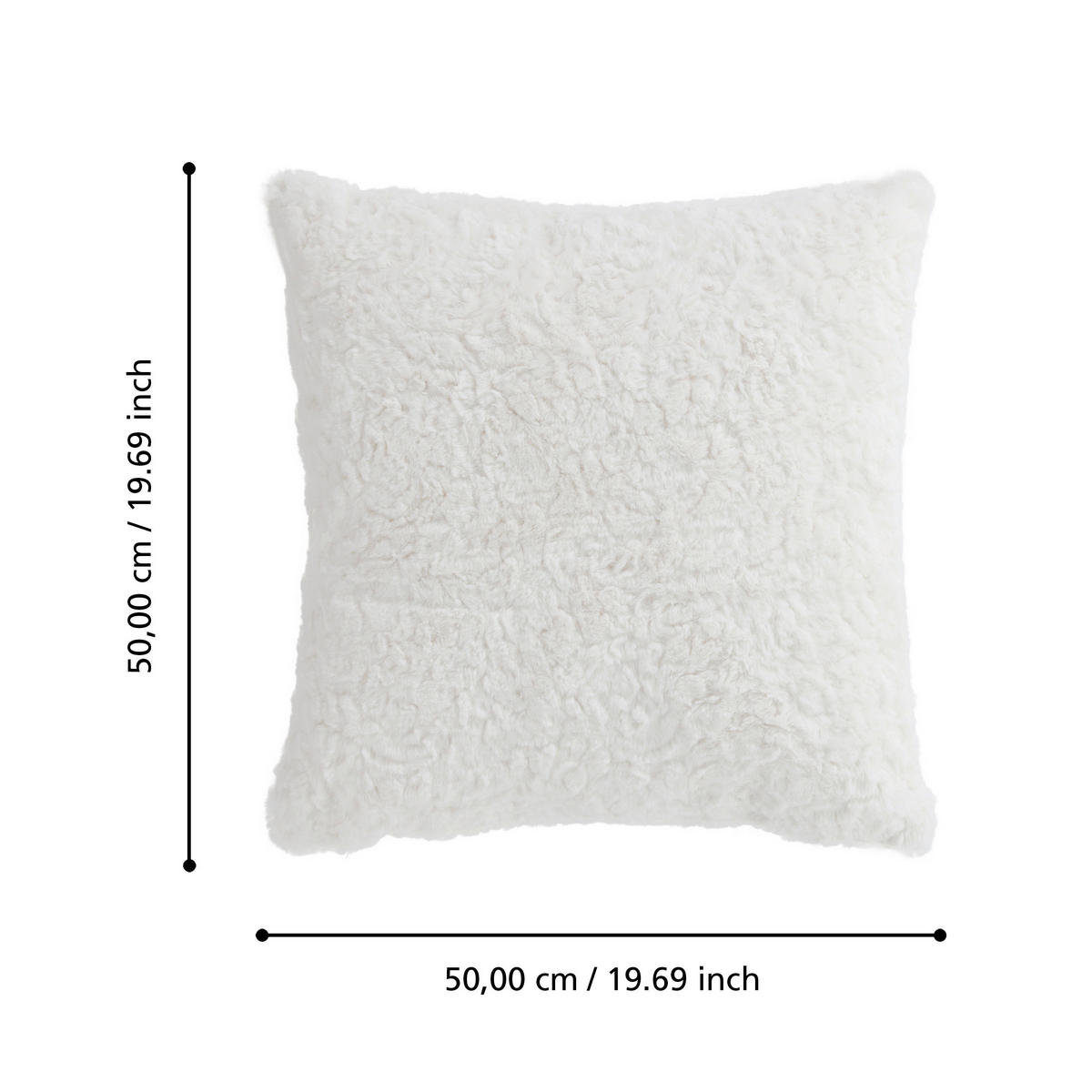 ZIERKISSEN  50/50 cm   - Creme, Basics, Textil (50/50cm) - Eglo