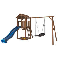 LEKTORN 356,6/241,9/349 cm  - brun/blå, Klassisk, trä (356,6/241,9/349cm)
